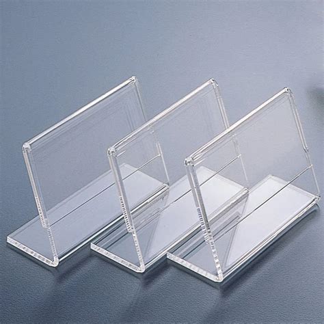 business card lucite stand.